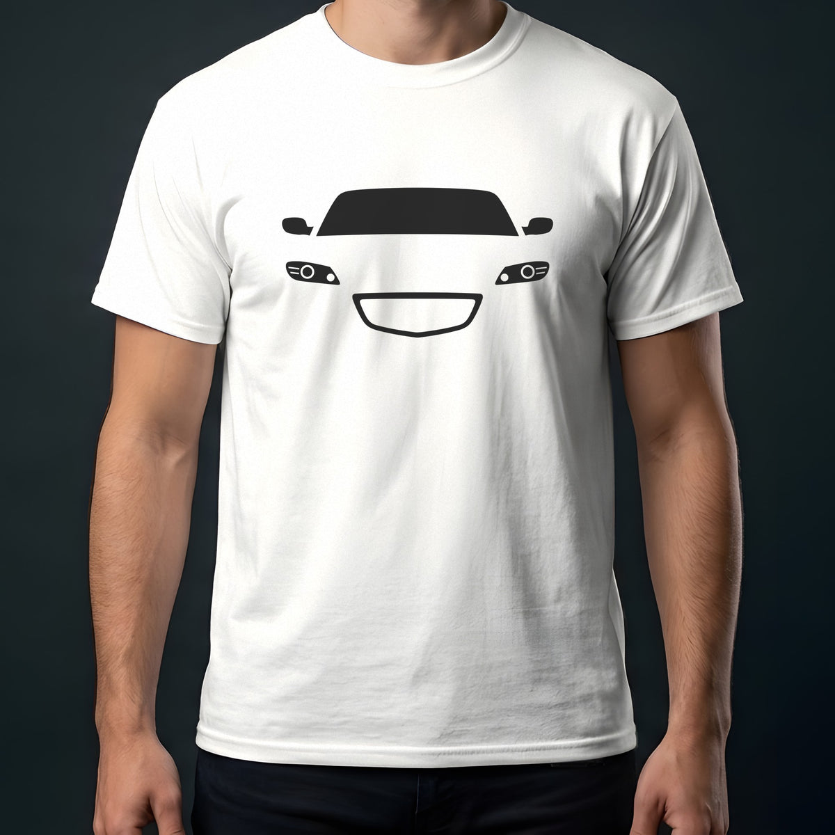 Mazda RX-8 2004-2011 front view t-shirt in White