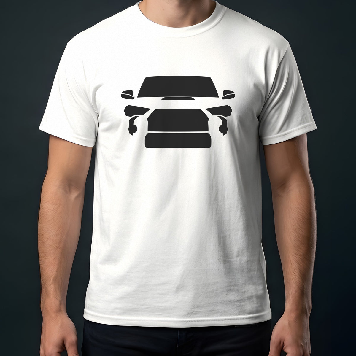 Toyota 4Runner 2010-2024 front view t-shirt in White