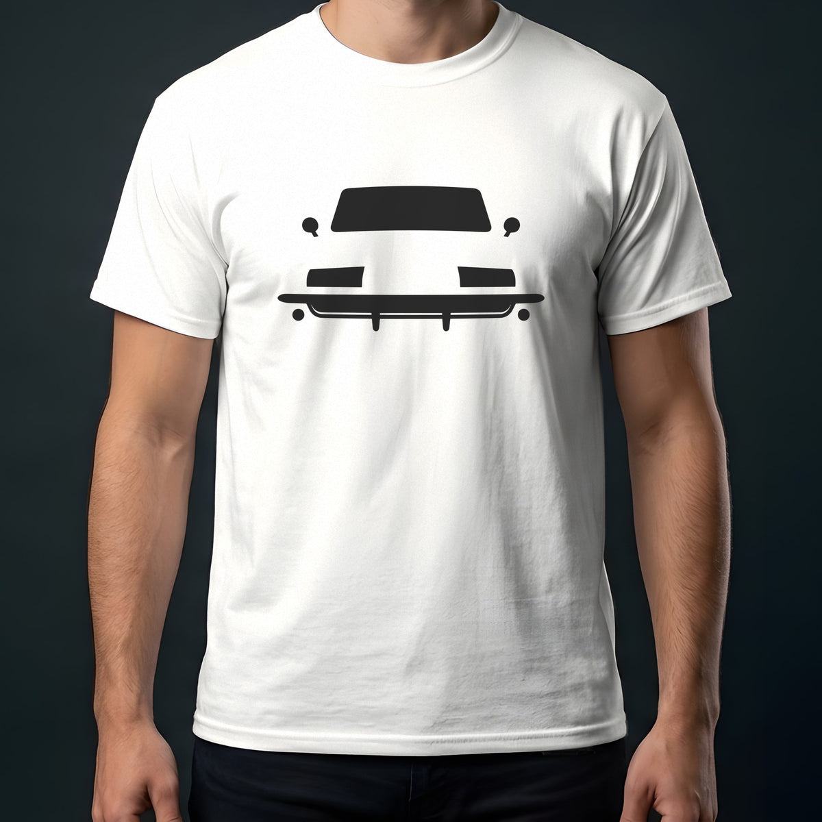 Chevrolet Corvette 1963-1967 front view t-shirt in White