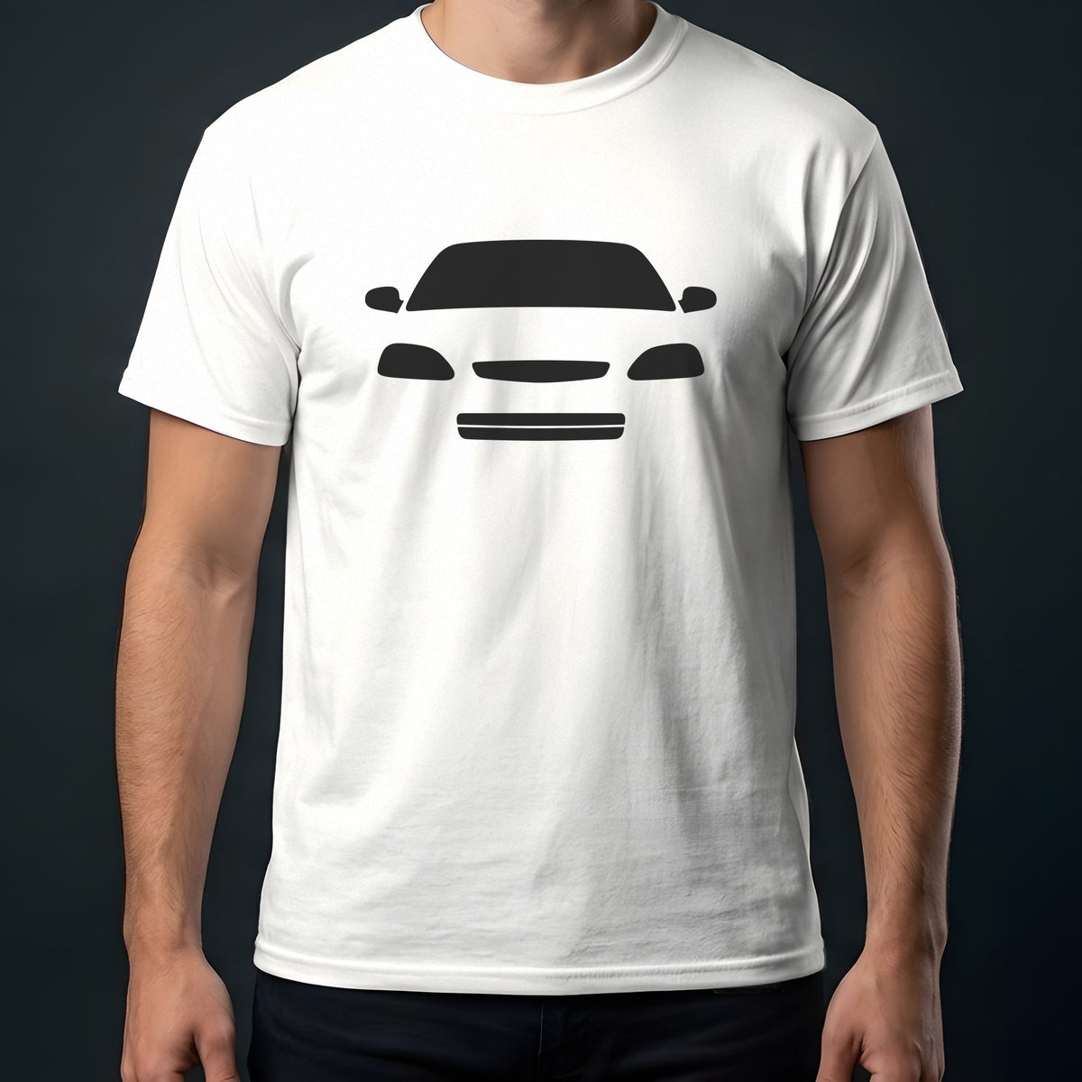 Honda Civic 1996-2000 front view t-shirt in White
