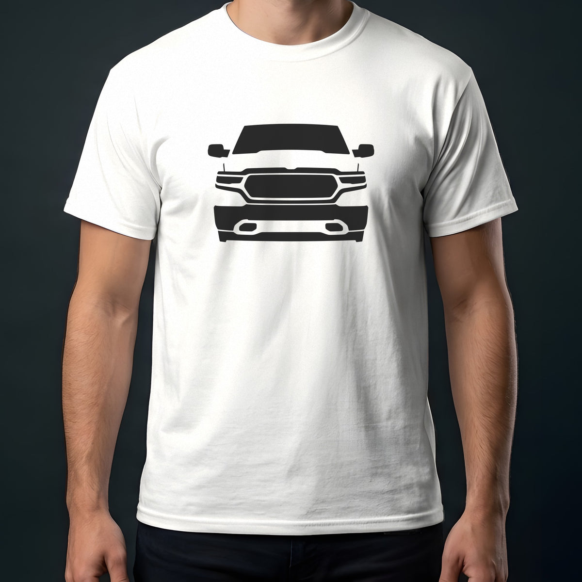 Ram 1500 2025-2026 front view t-shirt in White