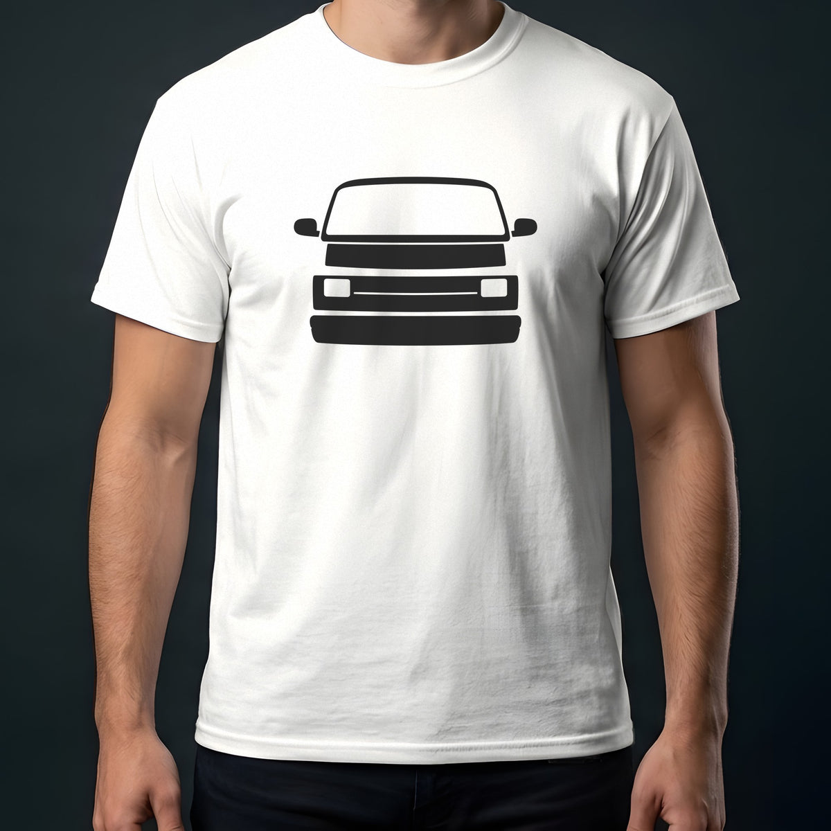 Dodge Ram Van 1971-2003 front view t-shirt in White