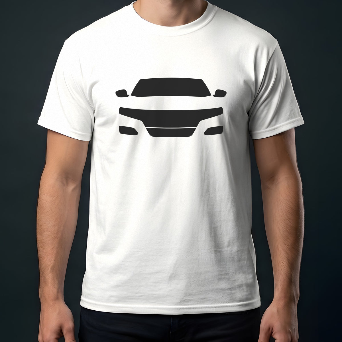 Honda Accord 2018-2022 front view t-shirt in White