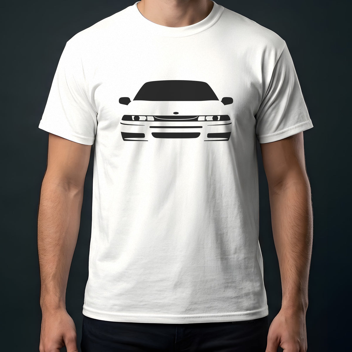 Subaru SVX 1992-1997 front view t-shirt in White