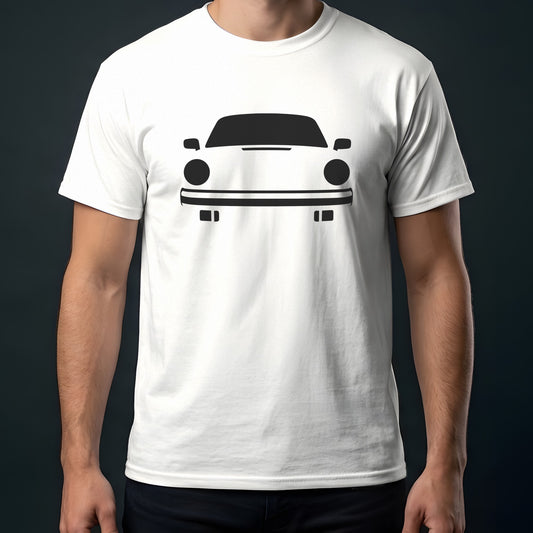 Porsche 911 1974-1989 front view t-shirt in White
