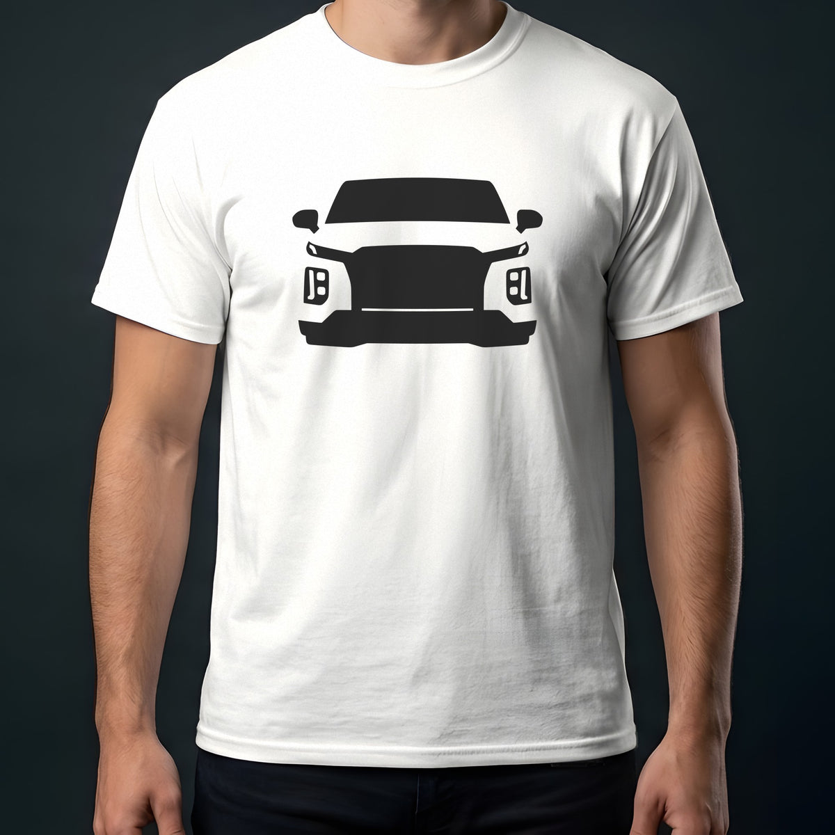 Hyundai Palisade 2023-2025 front view t-shirt in White