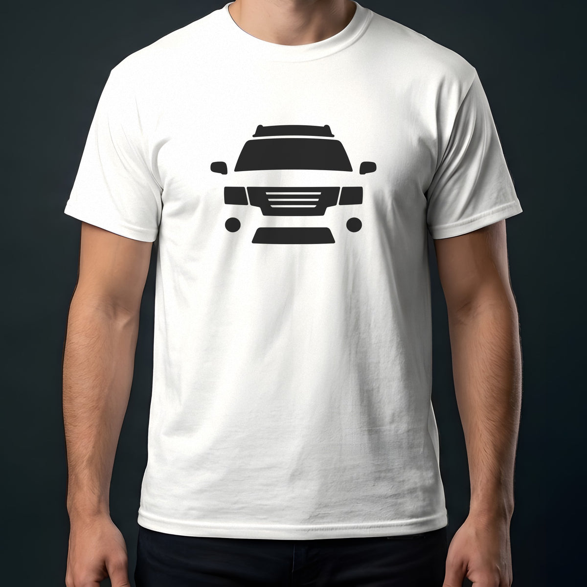 Nissan Xterra 2005-2015 front view t-shirt in White