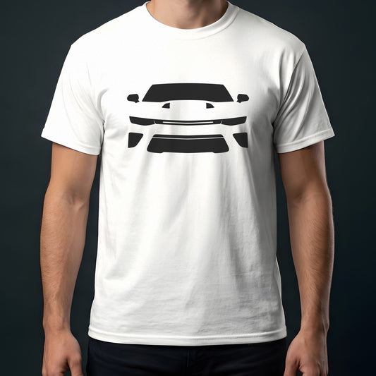 Chevrolet Camaro 2016-2024 front view t-shirt in White