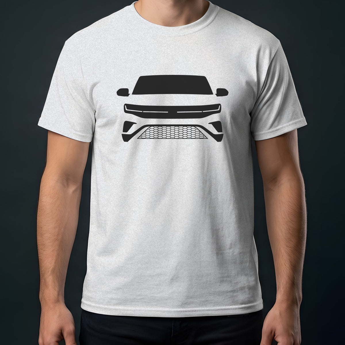 Volkswagen Atlas 2024-2026 front view t-shirt in Ash