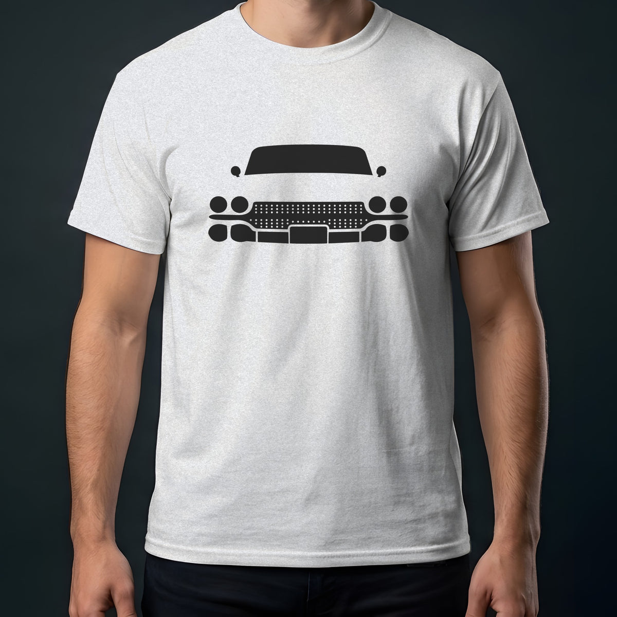 Cadillac Eldorado 1959 front view t-shirt in Ash