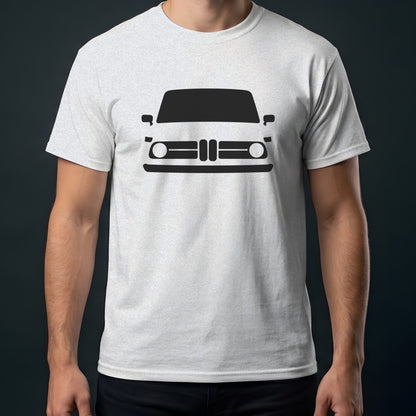 BMW 2002 1968-1976 front view t-shirt in Ash