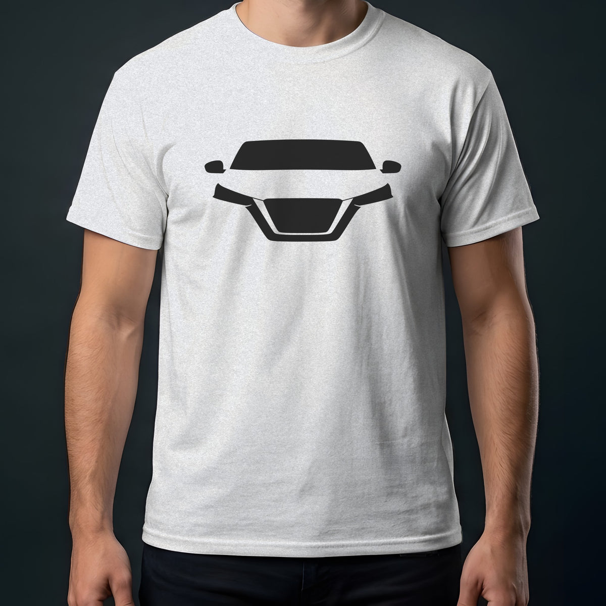 Nissan Altima 2019-2026 front view t-shirt in Ash