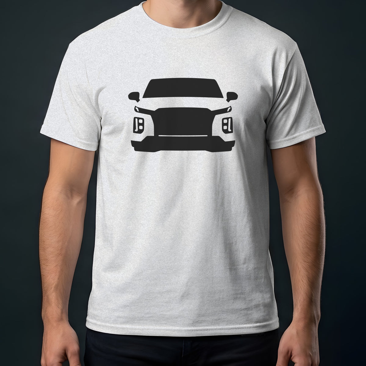 Hyundai Palisade 2023-2025 front view t-shirt in Ash