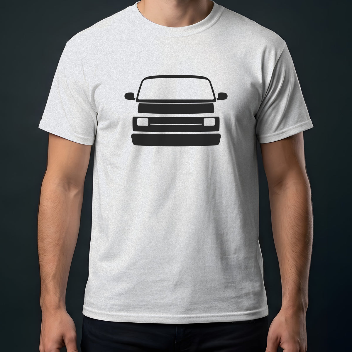 Dodge Ram Van 1971-2003 front view t-shirt in Ash