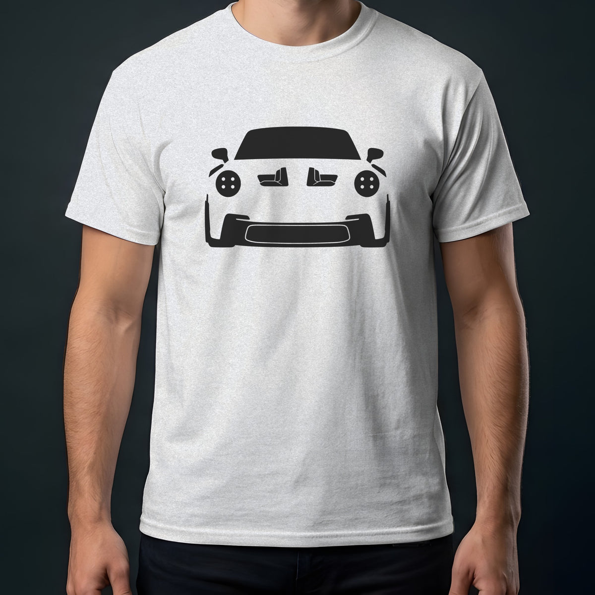 Porsche 911 GT3 RS 2023-2026 front view t-shirt in Ash