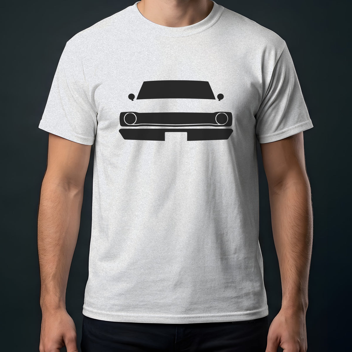 Dodge Dart 1967-1976 front view t-shirt in Ash