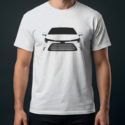 Toyota Corolla 2019-2026 front view t-shirt in Ash