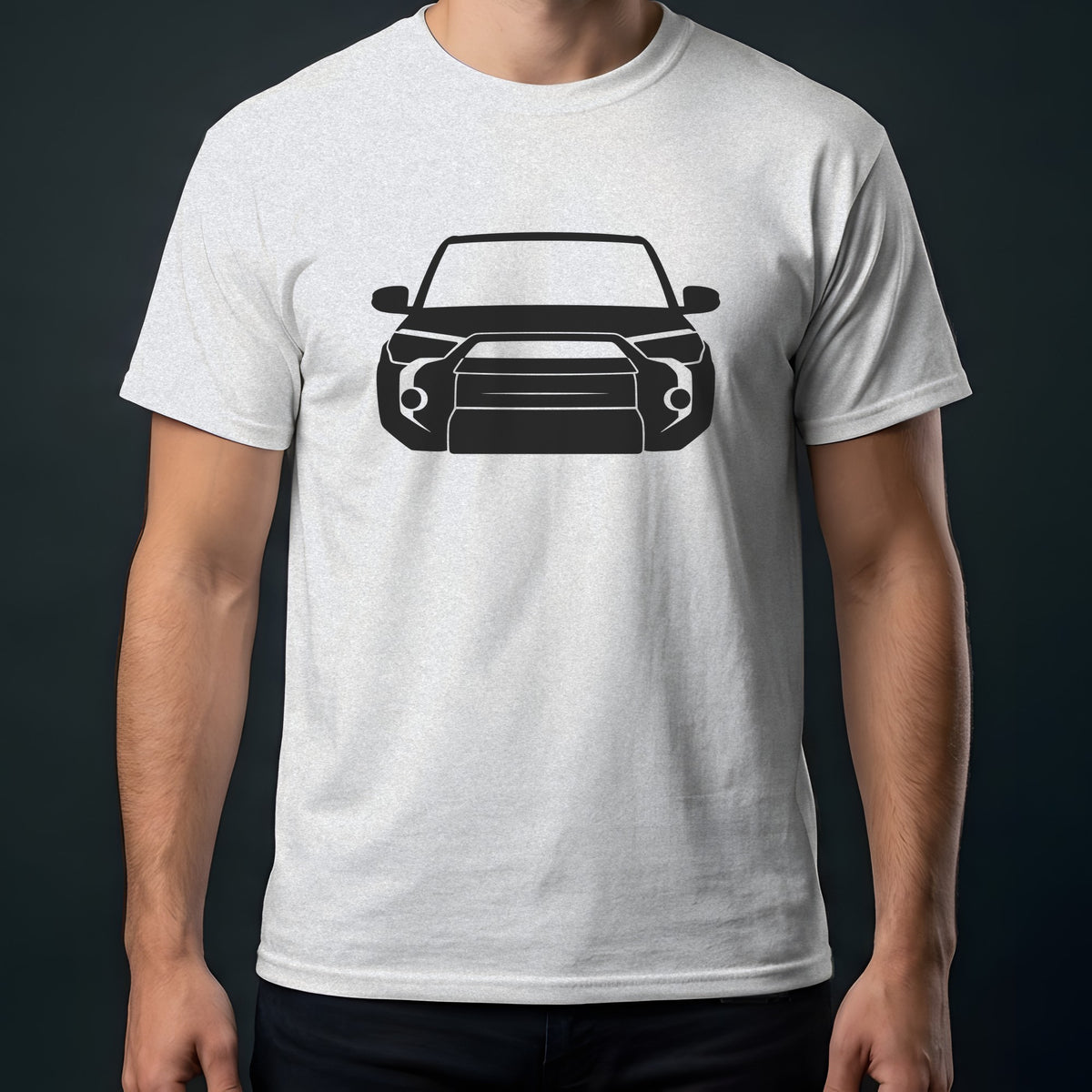 Toyota 4Runner 2025-2026 front view t-shirt in Ash