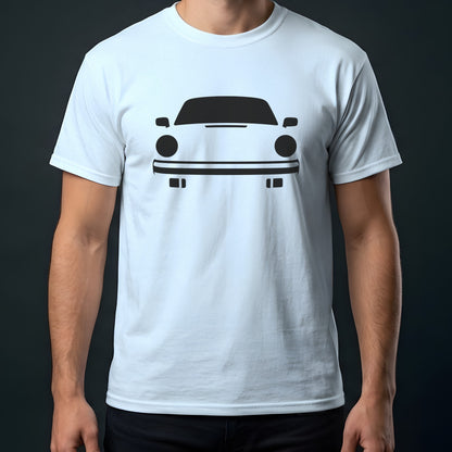 Porsche 911 1974-1989 front view t-shirt in Light Blue