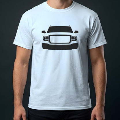 GMC Sierra 2014-2018 front view t-shirt in Light Blue