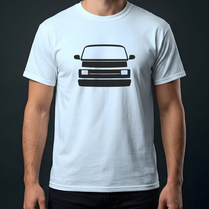 Dodge Ram Van 1971-2003 front view t-shirt in Light Blue