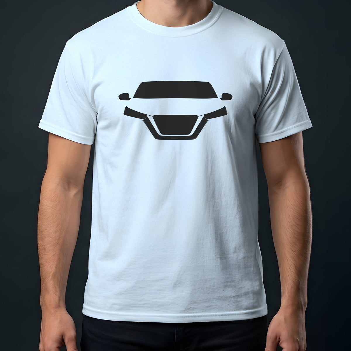 Nissan Altima 2019-2026 front view t-shirt in Light Blue