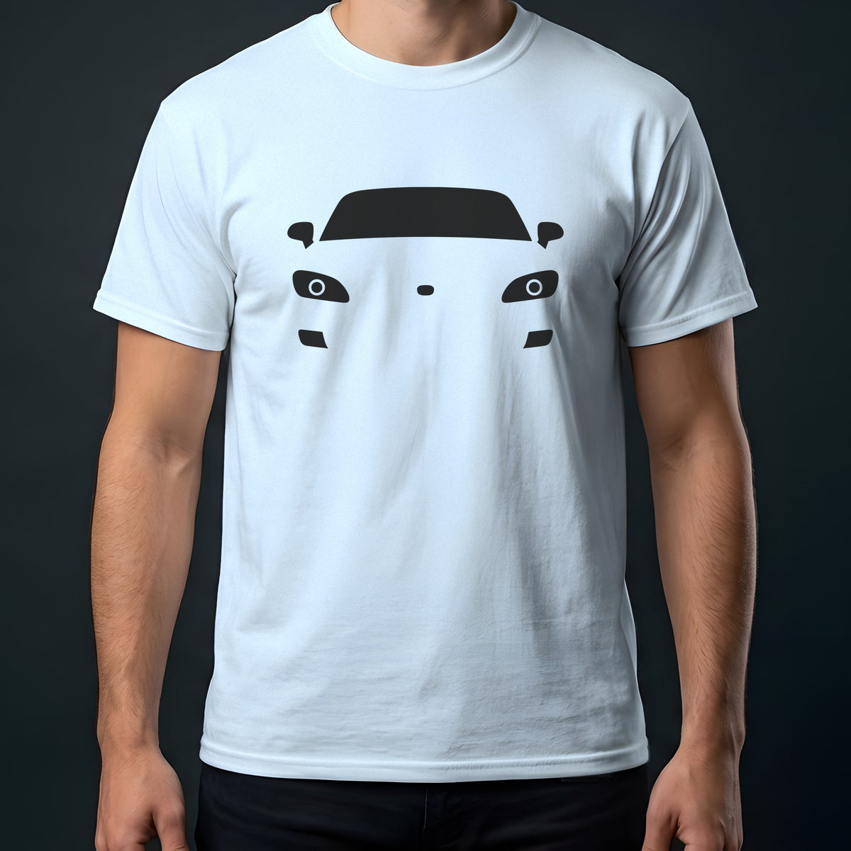 Honda S2000 2000-2009 front view t-shirt in Light Blue