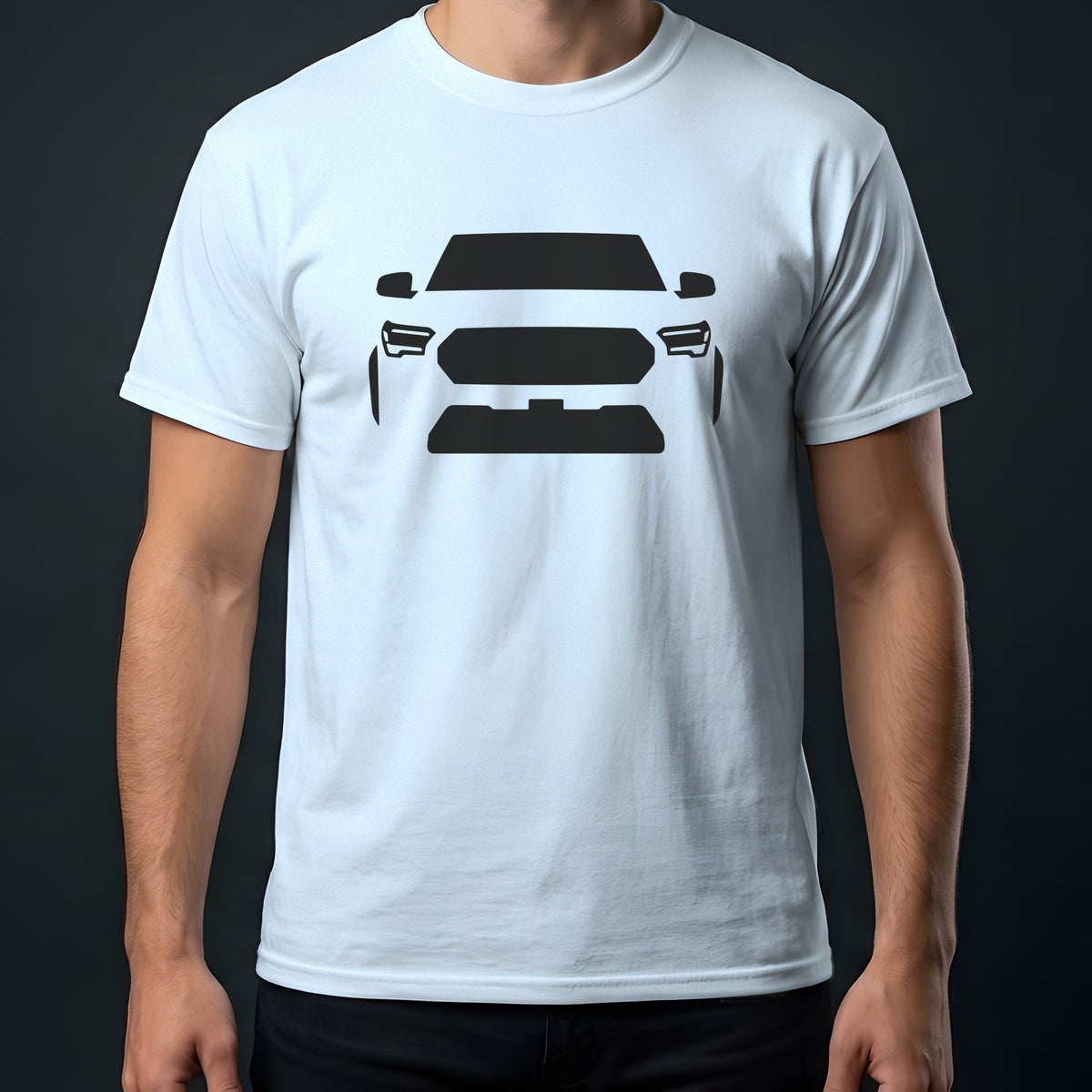 Toyota Tacoma 2024-2026 front view t-shirt in Light Blue