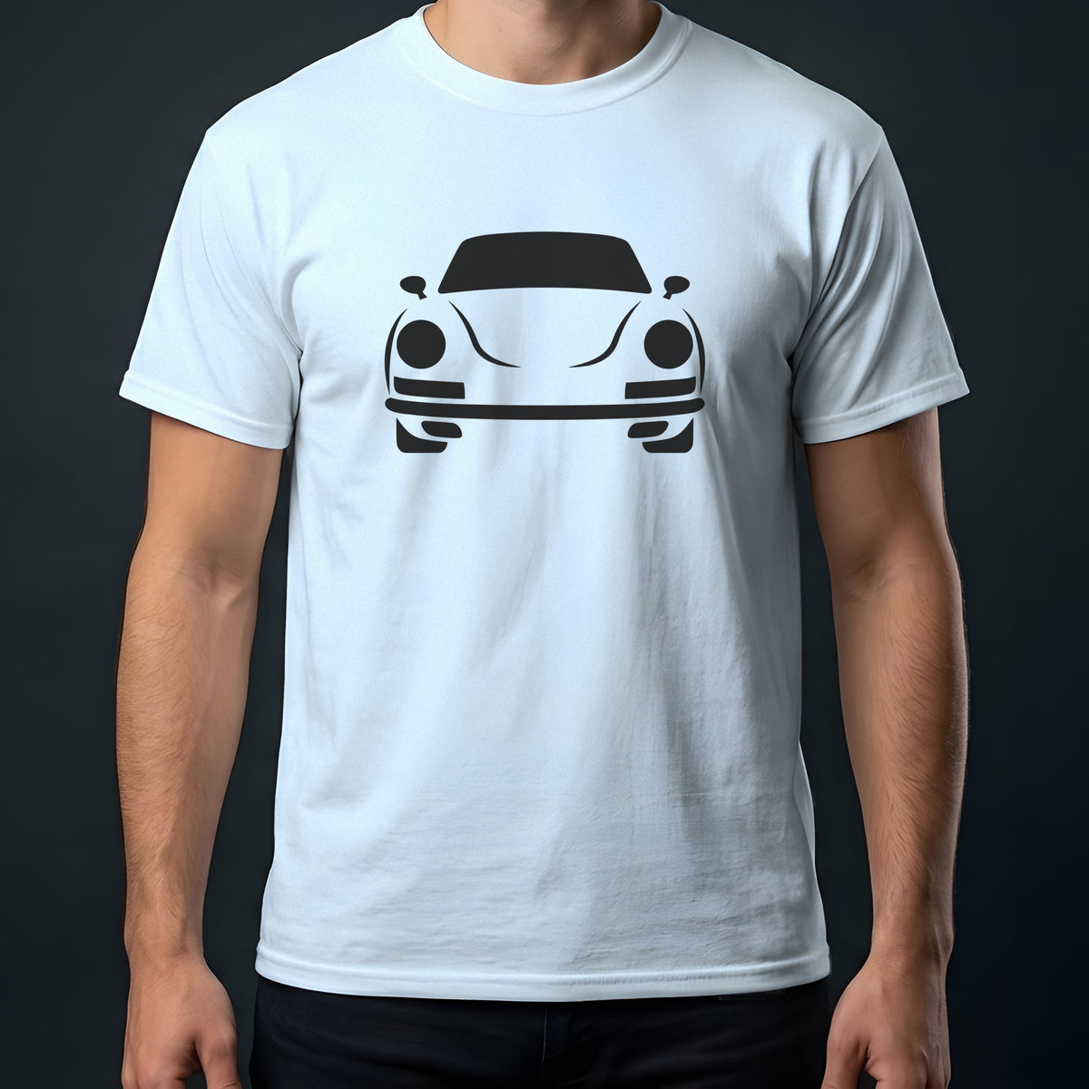 Porsche 911 1965-1973 front view t-shirt in Light Blue