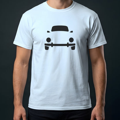 Volkswagen Beetle 1950-1979 front view t-shirt in Light Blue
