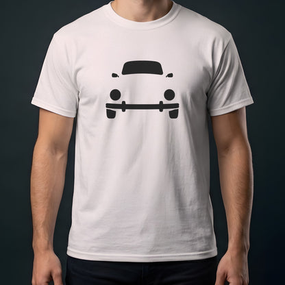 Volkswagen Beetle 1950-1979 front view t-shirt in Ice Grey