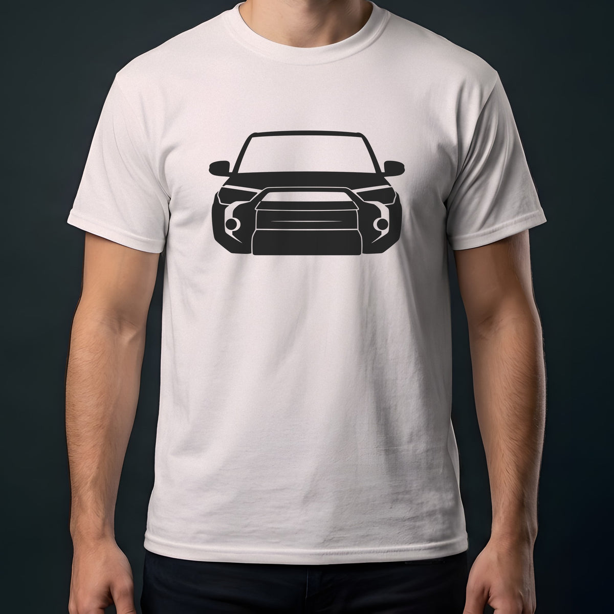 Toyota 4Runner 2025-2026 front view t-shirt in Ice Grey