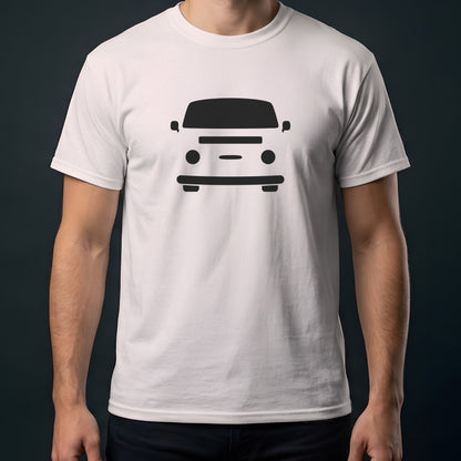 Volkswagen Bus Type 2 1968-1979 front view t-shirt in Ice Grey