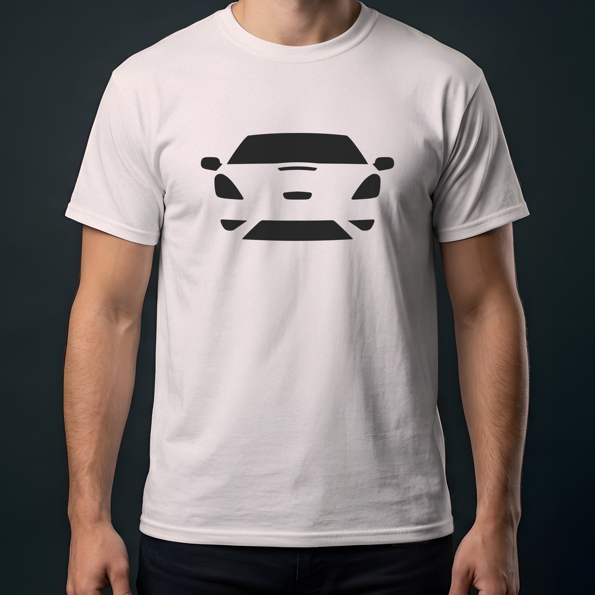 Toyota Celica 2000-2006 front view t-shirt in Ice Grey