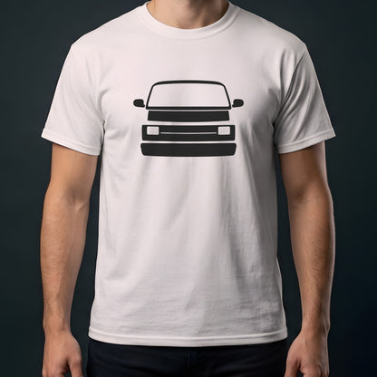 Dodge Ram Van 1971-2003 front view t-shirt in Ice Grey