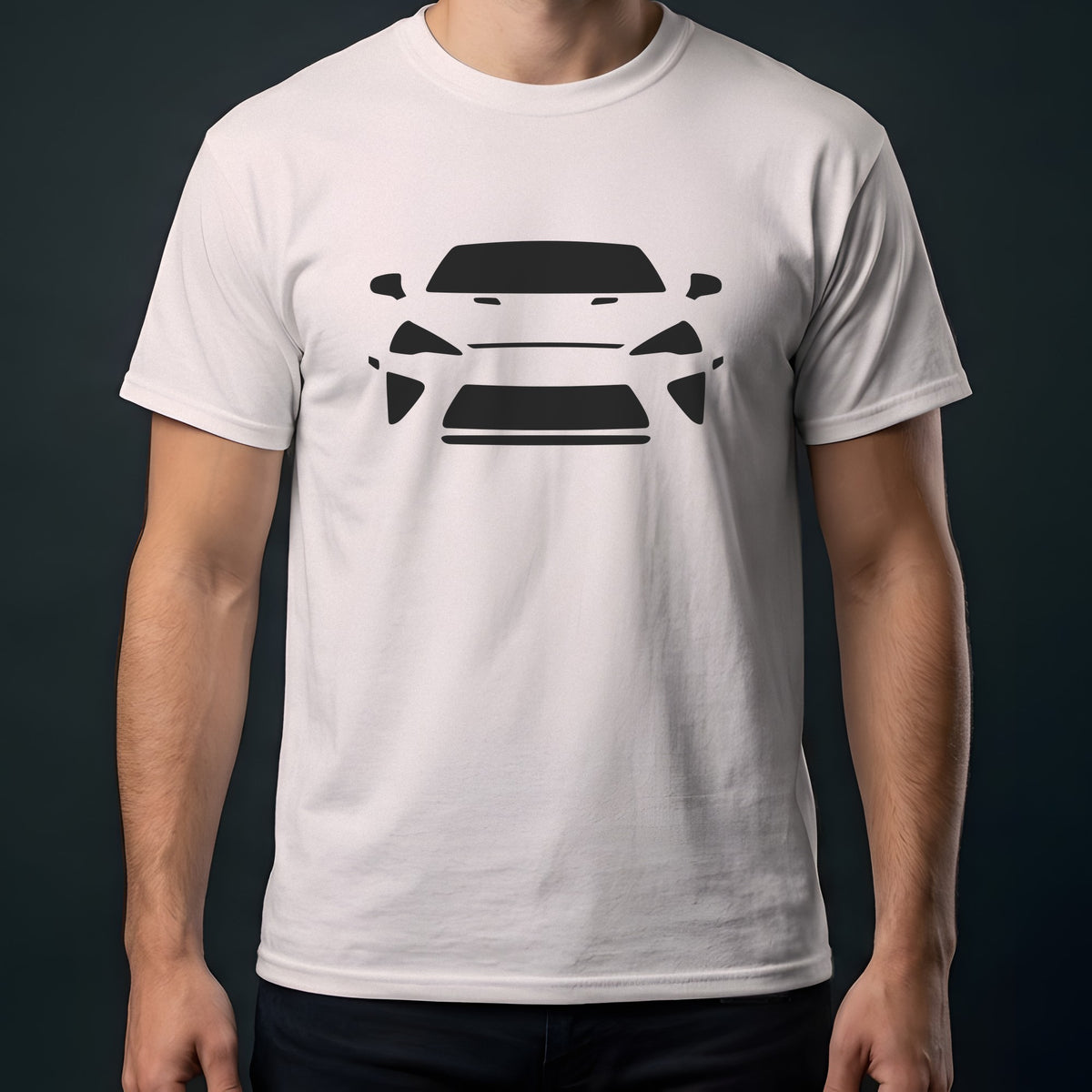 Lexus LFA 2011-2012 front view t-shirt in Ice Grey