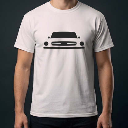 Ford Mustang 1965-1966 front view t-shirt in Ice Grey