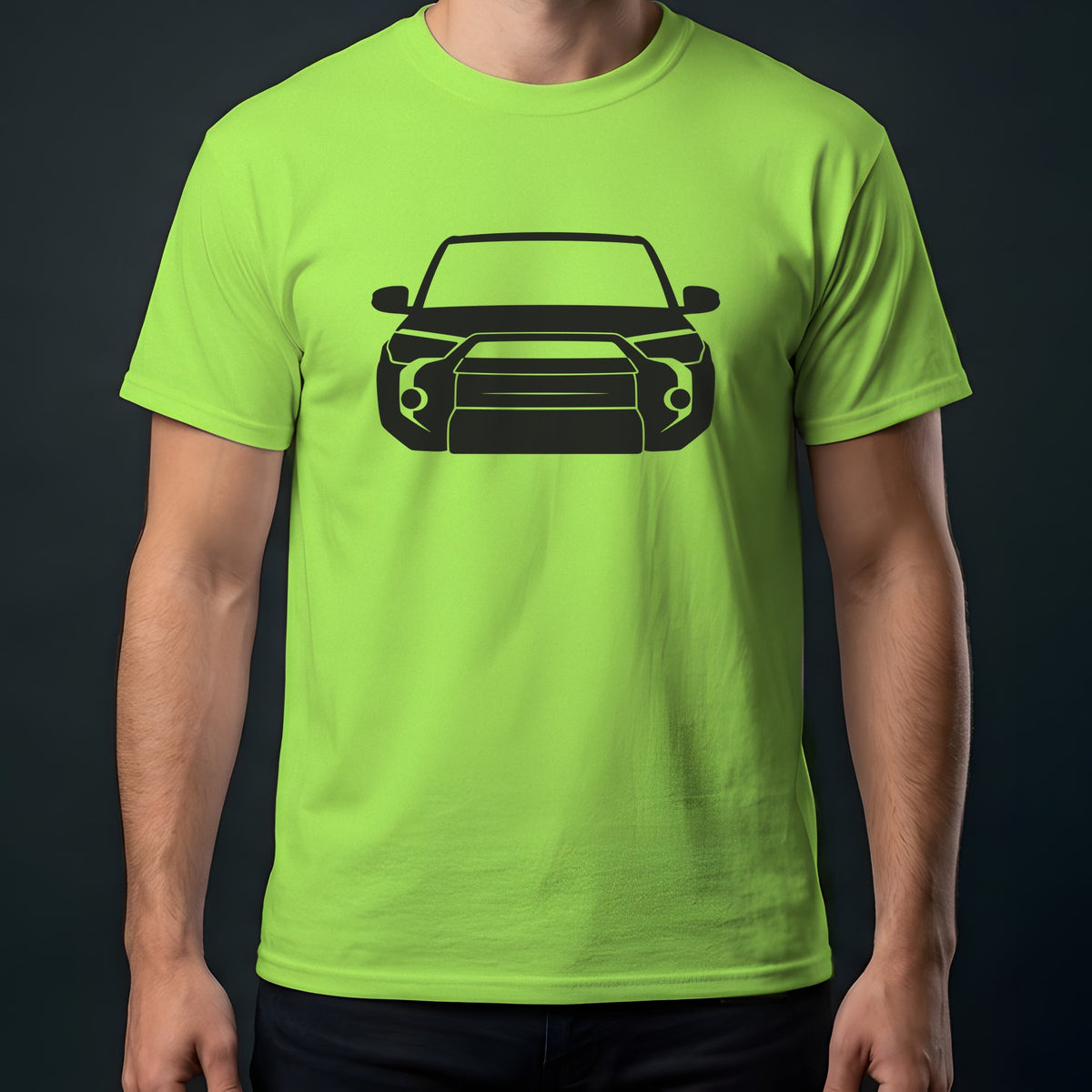 Toyota 4Runner 2025-2026 front view t-shirt in Lime