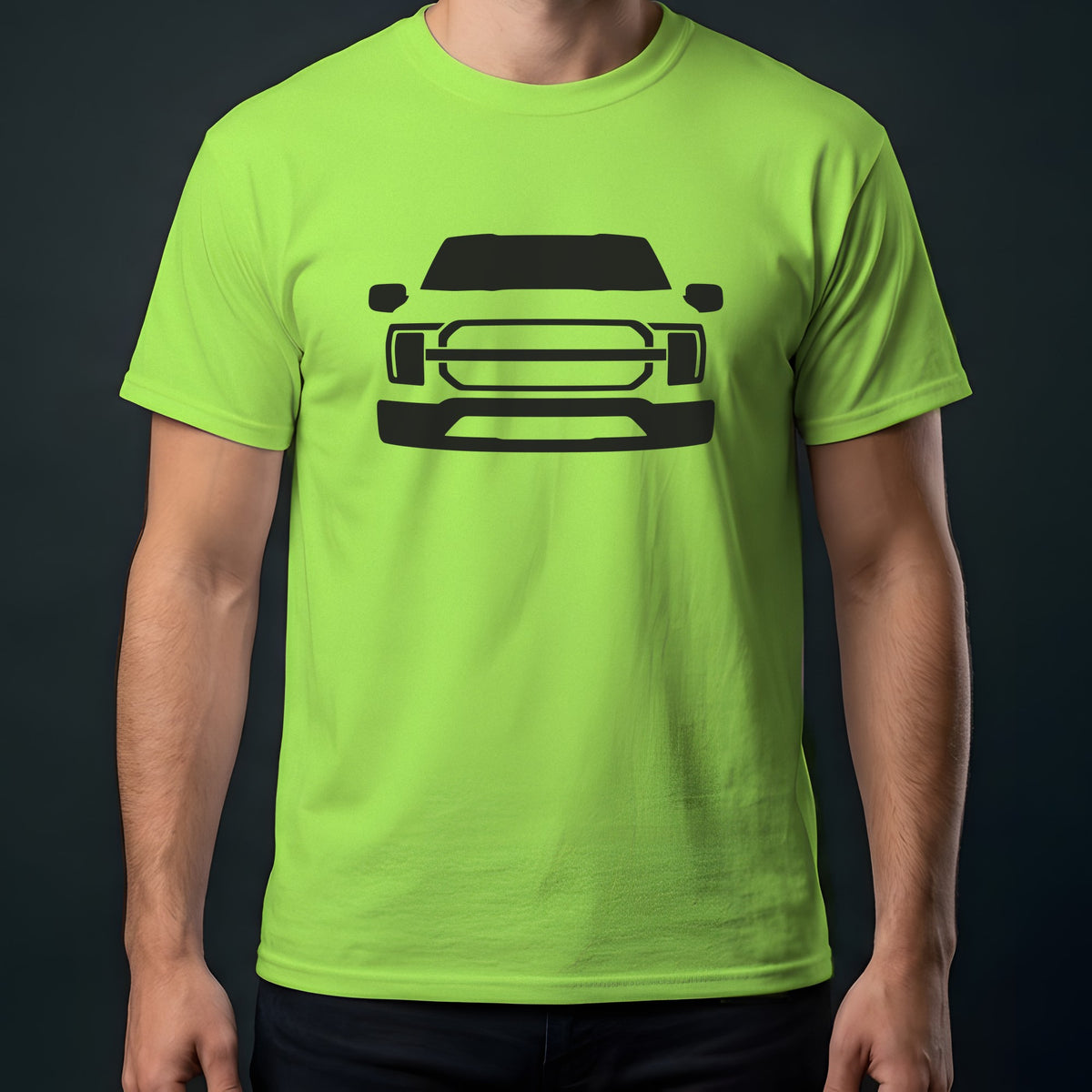 Ford F-150 2021-2026 front view t-shirt in Lime