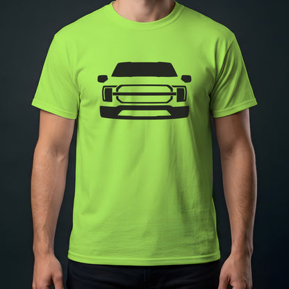 Ford F-150 2021-2026 front view t-shirt in Lime