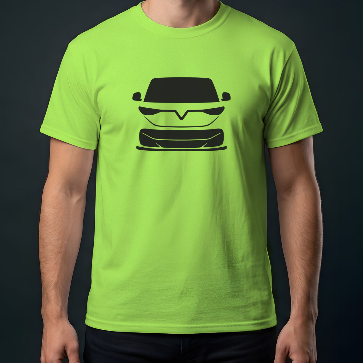 Volkswagen ID. Buzz 2025-2026 front view t-shirt in Lime