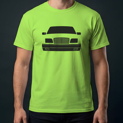 Mercedes-Benz E-Class W124 1986-1995 front view t-shirt in Lime
