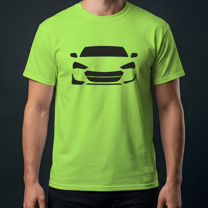Hyundai Genesis Coupe 2010-2016 front view t-shirt in Lime