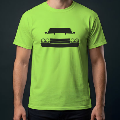Chevrolet Chevelle SS 1970-1972 front view t-shirt in Lime