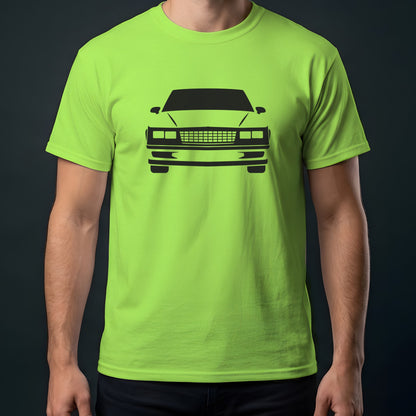 Chevrolet Monte Carlo SS 1983-1988 front view t-shirt in Lime