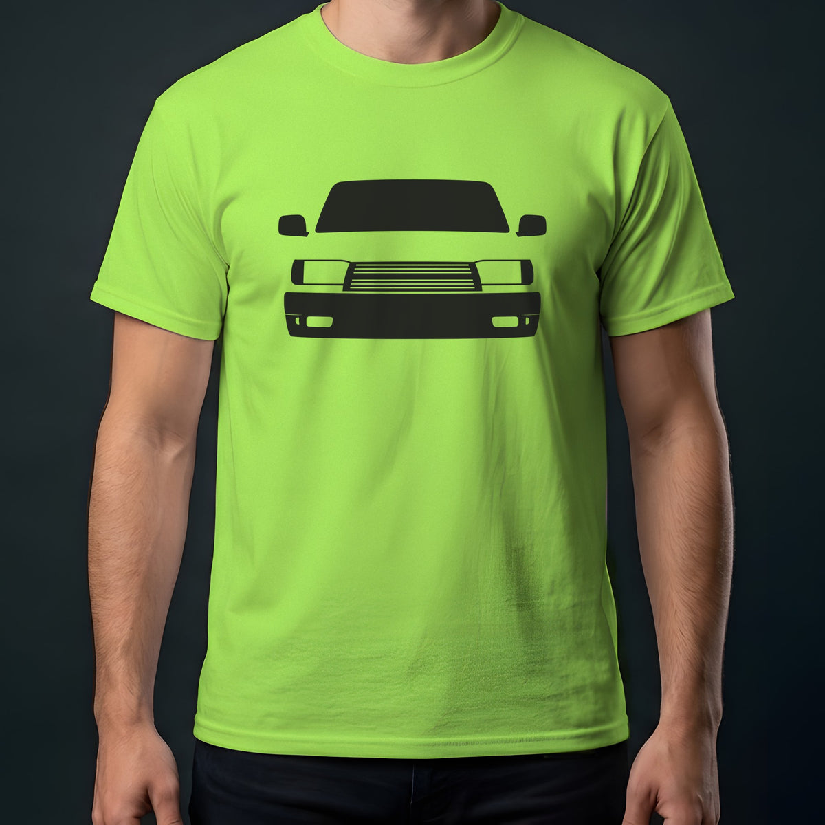 Toyota 4Runner 1996-2002 front view t-shirt in Lime