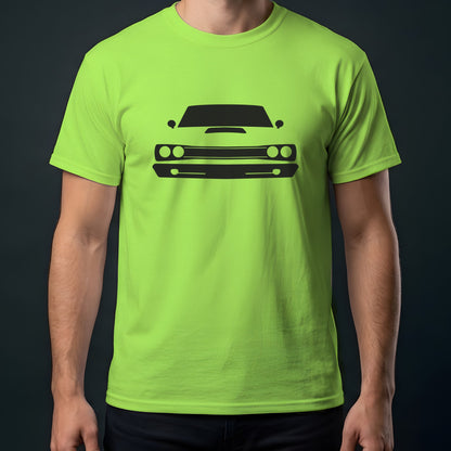 Dodge Super Bee 1968-1970 front view t-shirt in Lime