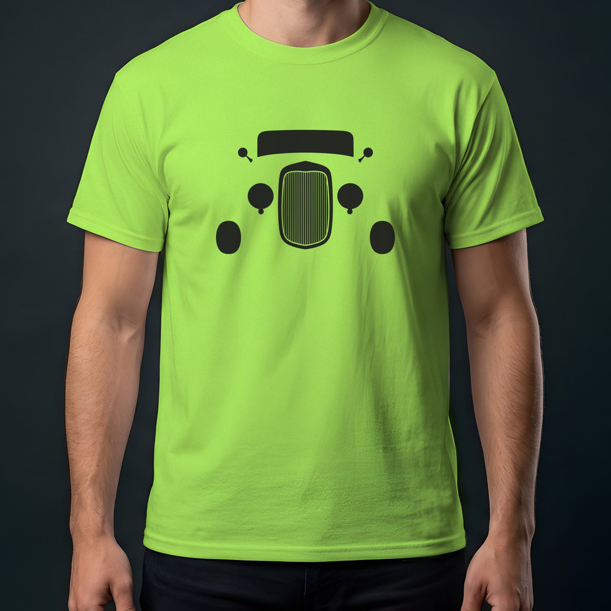 Ford Deuce Coupe 1932 front view t-shirt in Lime