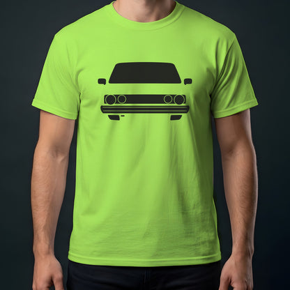 Volkswagen Golf GTI Mk1 1983-1984 front view t-shirt in Lime