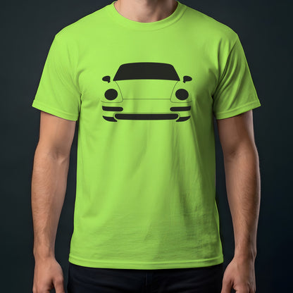 Porsche 911 993 1995-1998 front view t-shirt in Lime